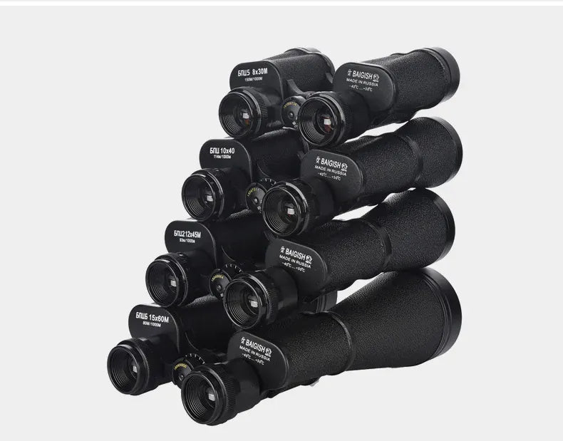 Baigish Professional Binoculars - BAK4 Military Telescope 8x30 to 20x50 Professional Binoculars Baigish 8x30 10x40 10x50 12x4515x60 20x50 8-24x40 Powerful Military Telescope Long Range Monocular BAK4