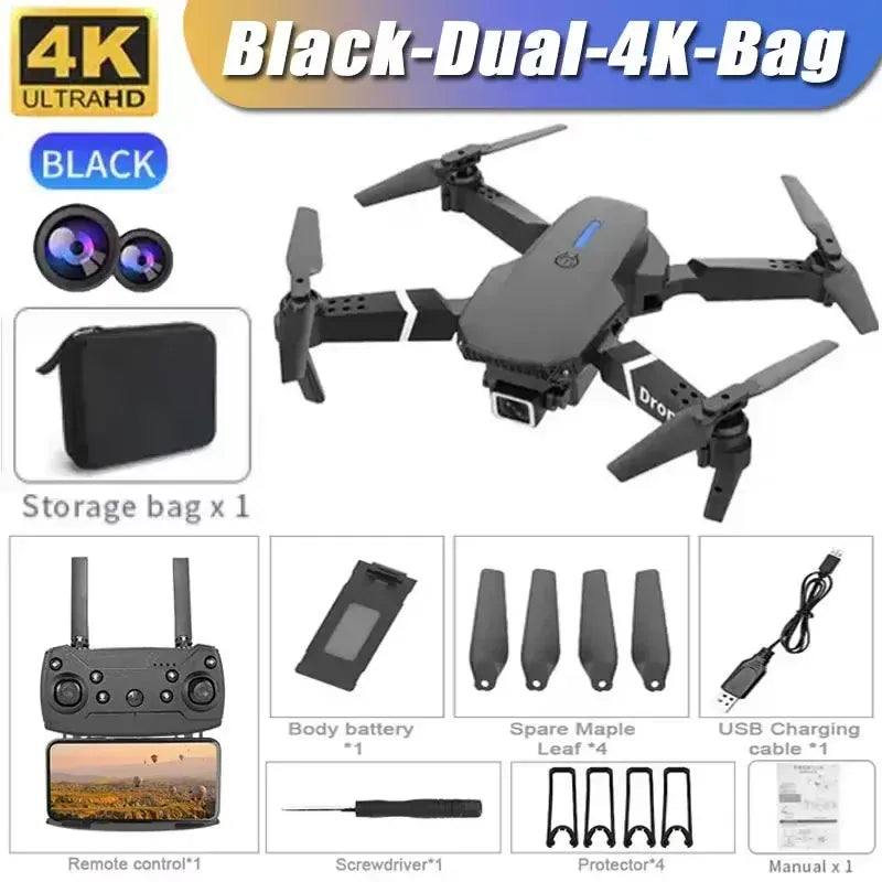Professional Drone E88 4K Wide-Angle HD 1080P Camera WiFi FPV Height Hold Foldable RC Drone Quadrotor Helicopter Children's Toys Professional Drone E88 4K Wide-Angle HD 1080P Camera WiFi FPV Height Hold Foldable RC Drone Quadrotor Helicopter Children's Toys