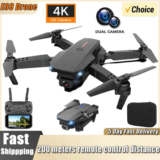 Professional Drone E88 4K Wide-Angle HD 1080P Camera WiFi FPV Height Hold Foldable RC Drone Quadrotor Helicopter Children's Toys Professional Drone E88 4K Wide-Angle HD 1080P Camera WiFi FPV Height Hold Foldable RC Drone Quadrotor Helicopter Children's Toys