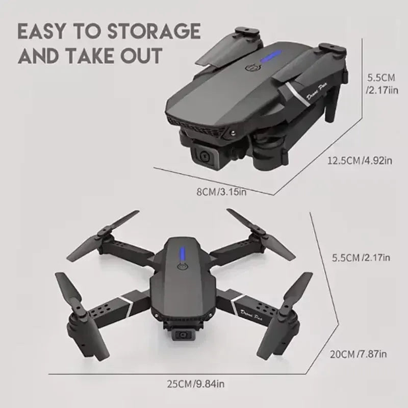 Professional Drone E88 4K Wide-Angle HD 1080P Camera WiFi FPV Height Hold Foldable RC Drone Quadrotor Helicopter Children's Toys Professional Drone E88 4K Wide-Angle HD 1080P Camera WiFi FPV Height Hold Foldable RC Drone Quadrotor Helicopter Children's Toys