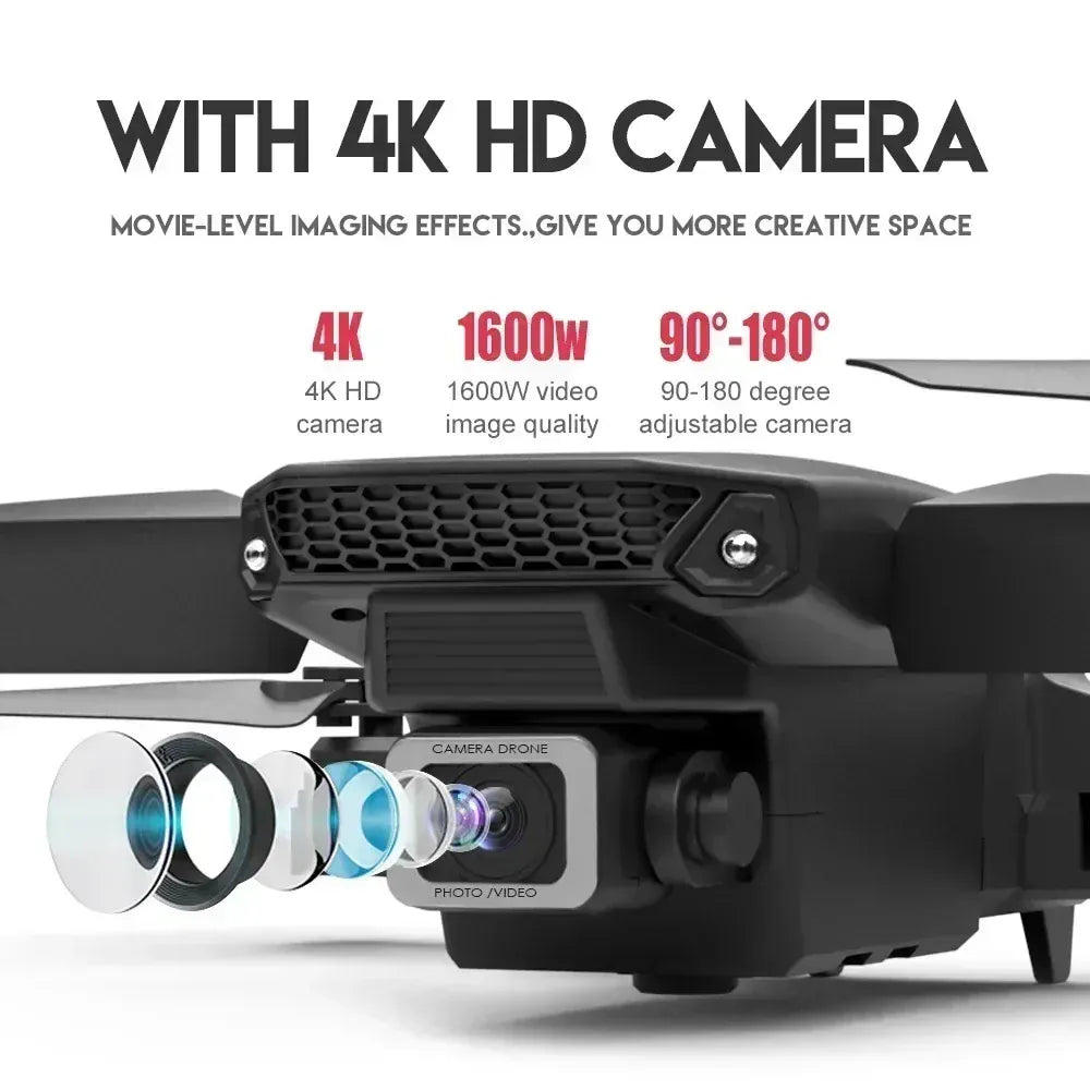 Professional Drone E88 4K Wide-Angle HD 1080P Camera WiFi FPV Height Hold Foldable RC Drone Quadrotor Helicopter Children's Toys Professional Drone E88 4K Wide-Angle HD 1080P Camera WiFi FPV Height Hold Foldable RC Drone Quadrotor Helicopter Children's Toys