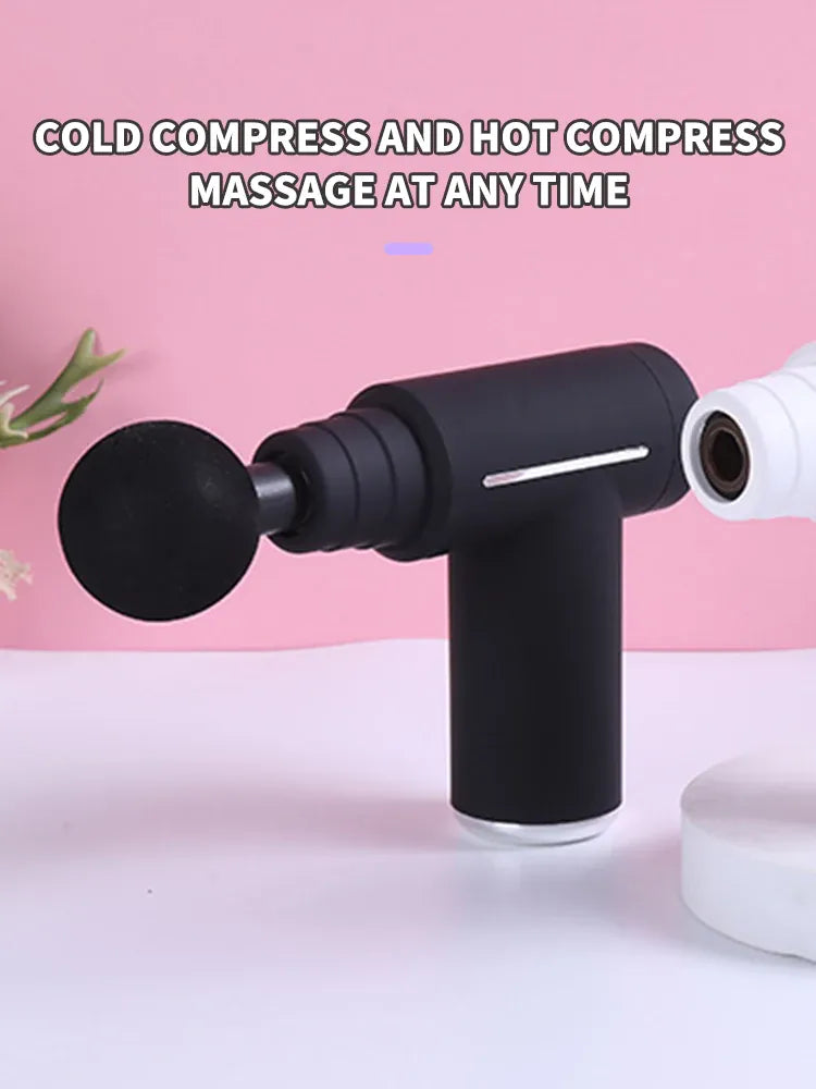 Professional Level Muscle Massage Gun Relaxation Intelligent Exercise Fitness Massager Cold And Hot Compress Fascia Gun 6 Heads Professional Level Muscle Massage Gun Relaxation Intelligent Exercise Fitness Massager Cold And Hot Compress Fascia Gun 6 Heads