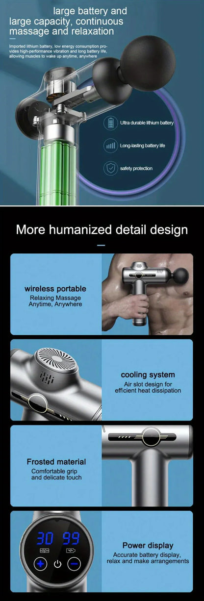 Professional Muscle Massage Gun – 99-Speed Deep Tissue Percussion Massager Professional Muscle Massage Gun – 99-Speed Deep Tissue Percussion Massager