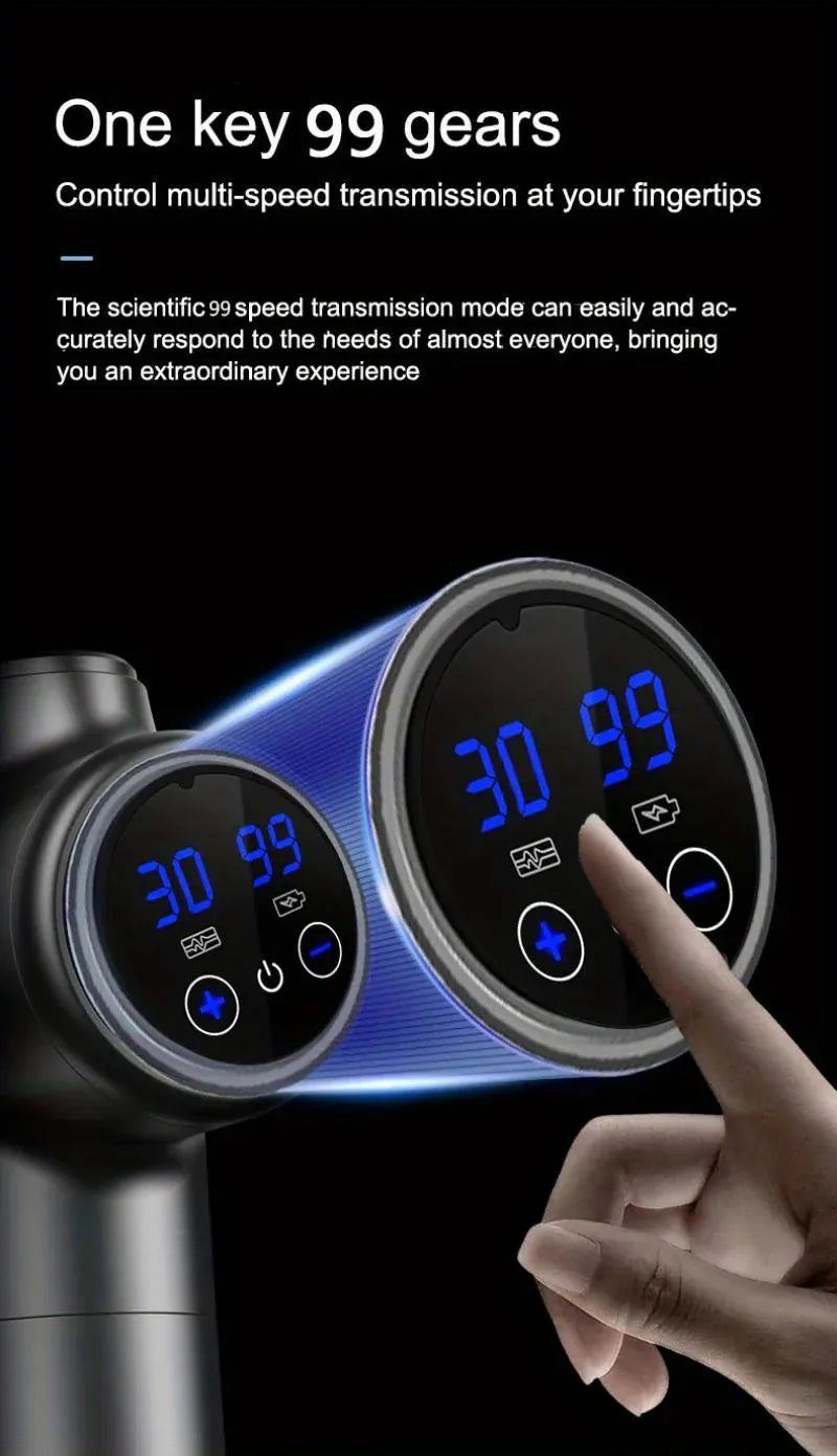 Professional Muscle Massage Gun – 99-Speed Deep Tissue Percussion Massager Professional Muscle Massage Gun – 99-Speed Deep Tissue Percussion Massager