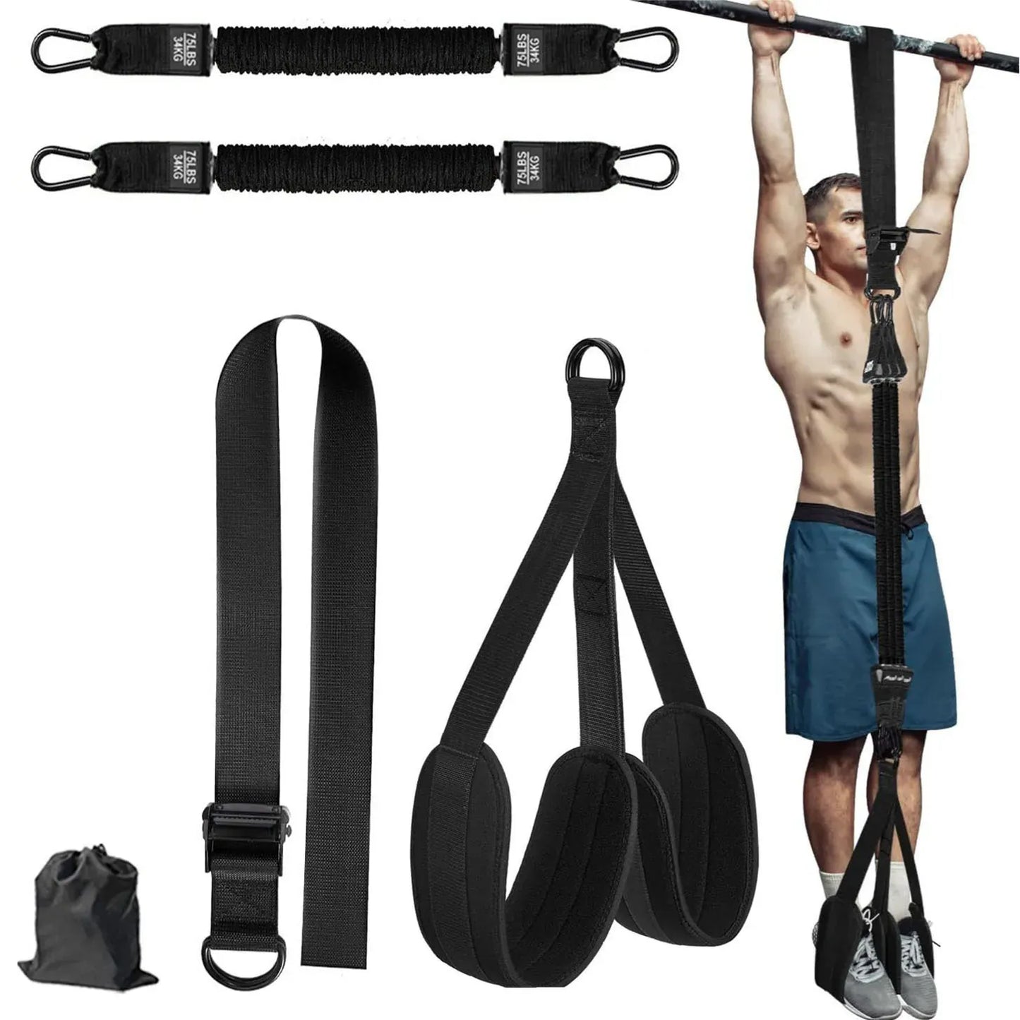 Pull Up Assistance Bands Set Resistance Strap for Pull-ups Assist for Men Women Hanging Training Chin-up Workout Body Stretching Pull Up Assistance Bands Set Resistance Strap for Pull-ups Assist for Men Women Hanging Training Chin-up Workout Body Stretching