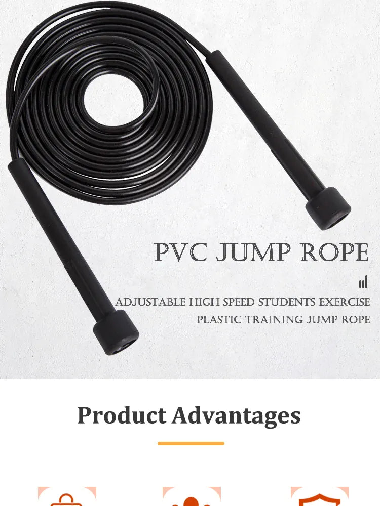 PVC Speed Jump Rope Adjustable 2.8M Skipping Rope Cardio Gym Training | Wahooly PVC Speed Jump Rope – Adjustable 2.8M Skipping Rope for Cardio, Gym & Fitness Training