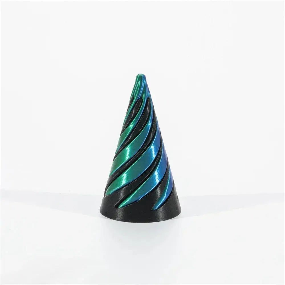 Pyramid Passthrough Sculpture | 3D Printed Fidget Toy Pyramid Passthrough Sculpture 3D Printed Helix Screw Fidget Toy Spiral Cone Decompression Decorative Ornaments