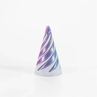 Pyramid Passthrough Sculpture | 3D Printed Fidget Toy Pyramid Passthrough Sculpture 3D Printed Helix Screw Fidget Toy Spiral Cone Decompression Decorative Ornaments