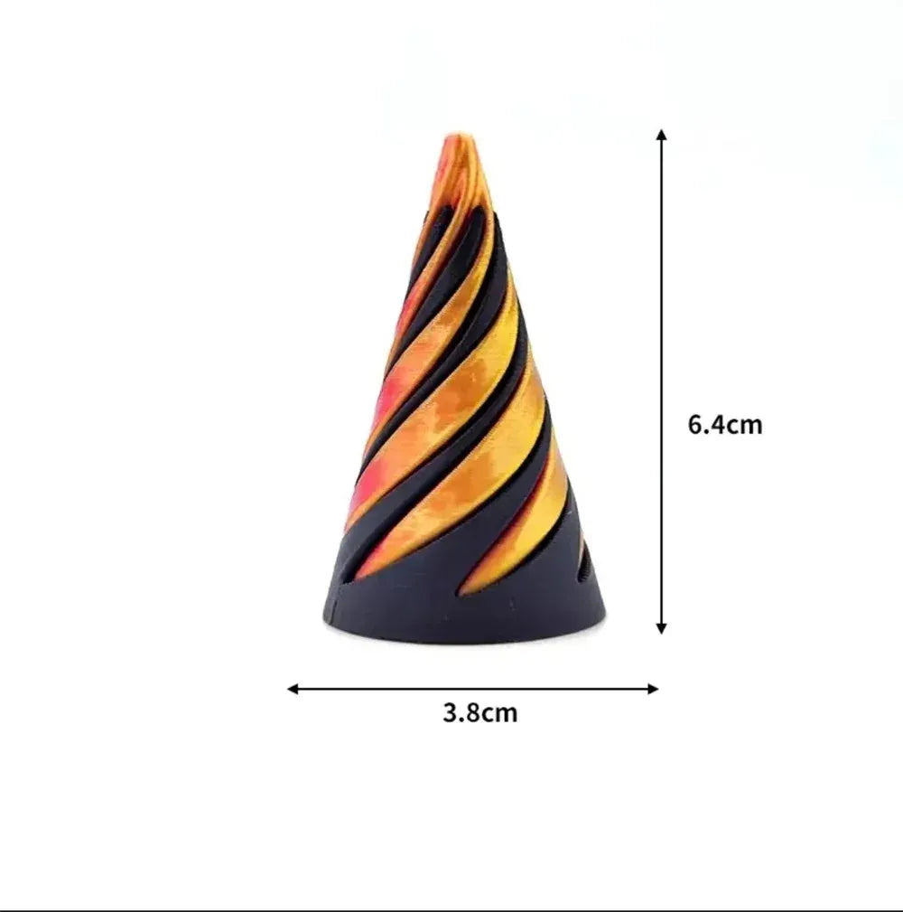 Pyramid Passthrough Sculpture | 3D Printed Fidget Toy Pyramid Passthrough Sculpture 3D Printed Helix Screw Fidget Toy Spiral Cone Decompression Decorative Ornaments
