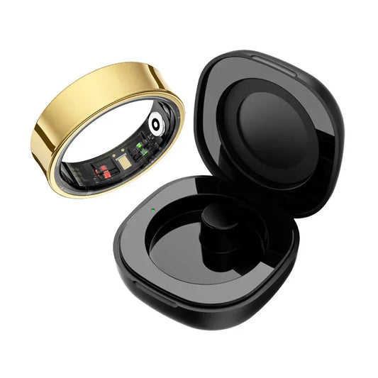 R09 Smart Ring - Heart Rate, SpO2 & Sleep Monitor | Wahooly R09 Smart Ring Men Women with Charging Case, Heart Rate Blood Oxygen, Skin Temperature Monitor,5ATM Waterproof For Android iOS