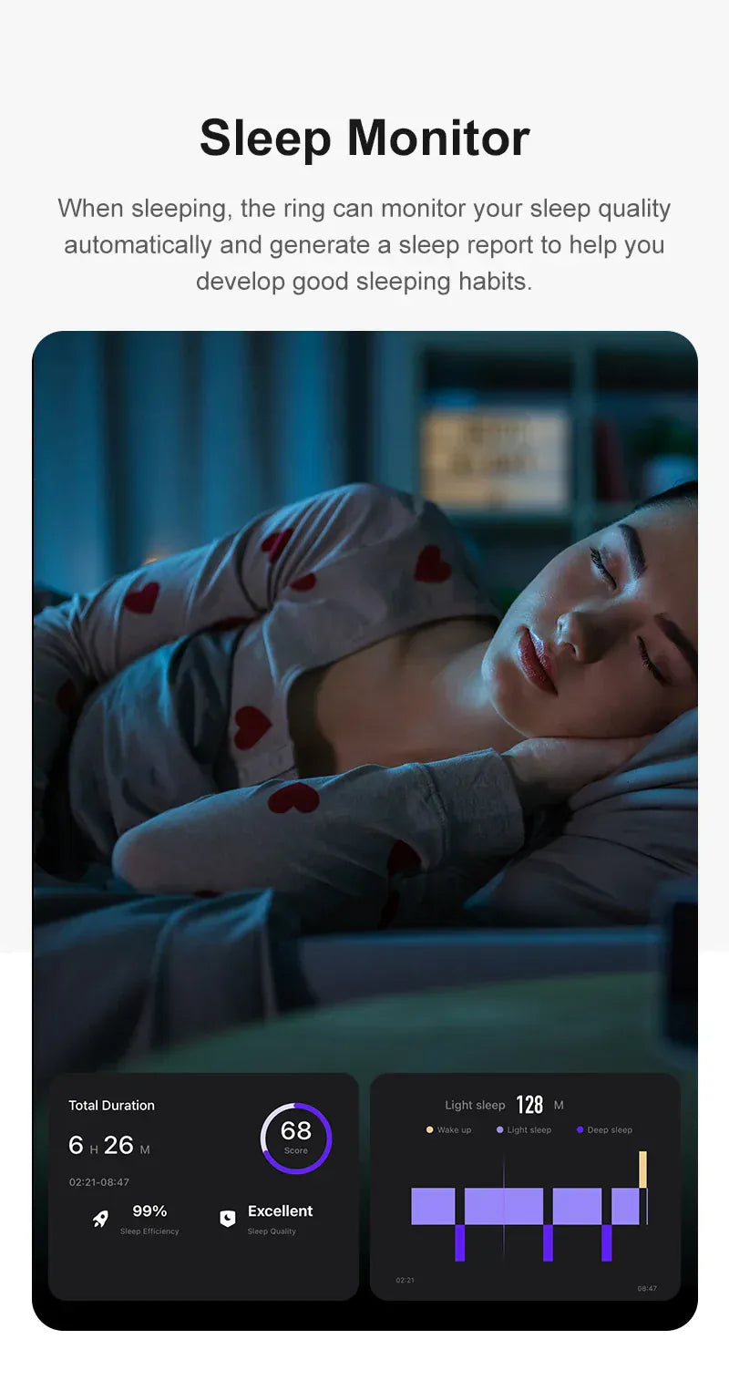 R09 Smart Ring - Heart Rate, SpO2 & Sleep Monitor | Wahooly R09 Smart Ring Men Women with Charging Case, Heart Rate Blood Oxygen, Skin Temperature Monitor,5ATM Waterproof For Android iOS