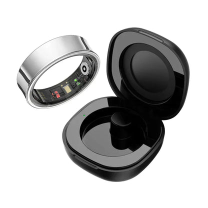 R09 Smart Ring - Heart Rate, SpO2 & Sleep Monitor | Wahooly R09 Smart Ring Men Women with Charging Case, Heart Rate Blood Oxygen, Skin Temperature Monitor,5ATM Waterproof For Android iOS