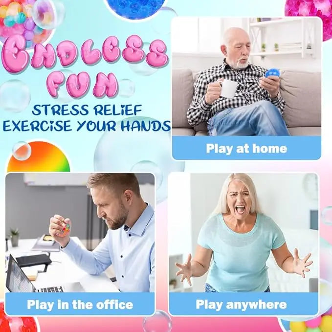 Rainbow Squeeze Stress Balls Set of 6 | Sensory Fidget Balls for Anxiety Relief Rainbow Squeeze Stress Balls Set of 6 | Sensory Fidget Balls for Anxiety Relief