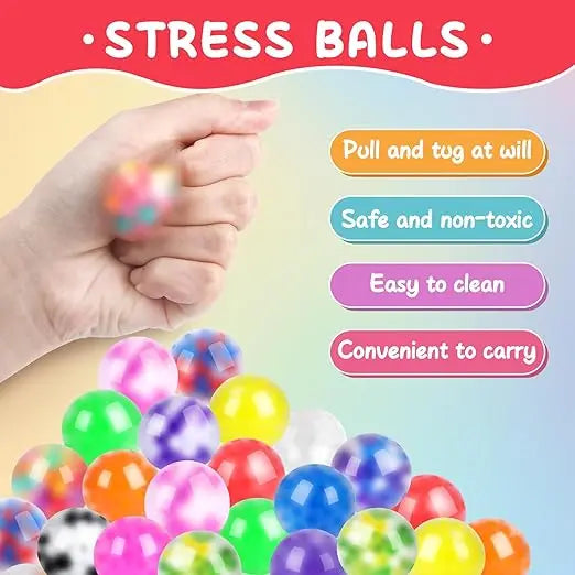 Rainbow Squeeze Stress Balls Set of 6 | Sensory Fidget Balls for Anxiety Relief Rainbow Squeeze Stress Balls Set of 6 | Sensory Fidget Balls for Anxiety Relief