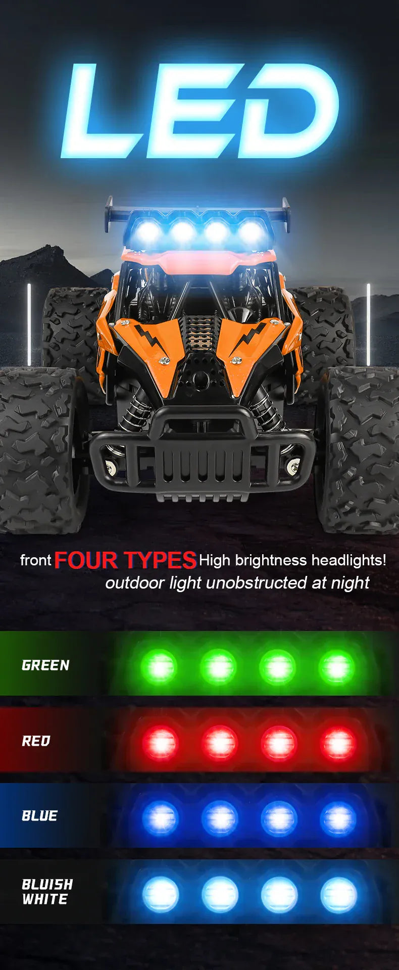 RC Alloy Car 1:16 Scale 2WD Off-Road Remote Control Car with LED Lights And 20KM/H High Speed For Kids Boys Girls Gifts Toys RC Alloy Car 1:16 Scale 2WD Off-Road Remote Control Car with LED Lights And 20KM/H High Speed For Kids Boys Girls Gifts Toys