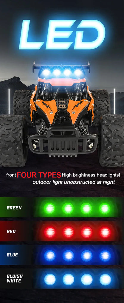 RC Alloy Car 1:16 Scale 2WD Off-Road Remote Control Car with LED Lights And 20KM/H High Speed For Kids Boys Girls Gifts Toys RC Alloy Car 1:16 Scale 2WD Off-Road Remote Control Car with LED Lights And 20KM/H High Speed For Kids Boys Girls Gifts Toys