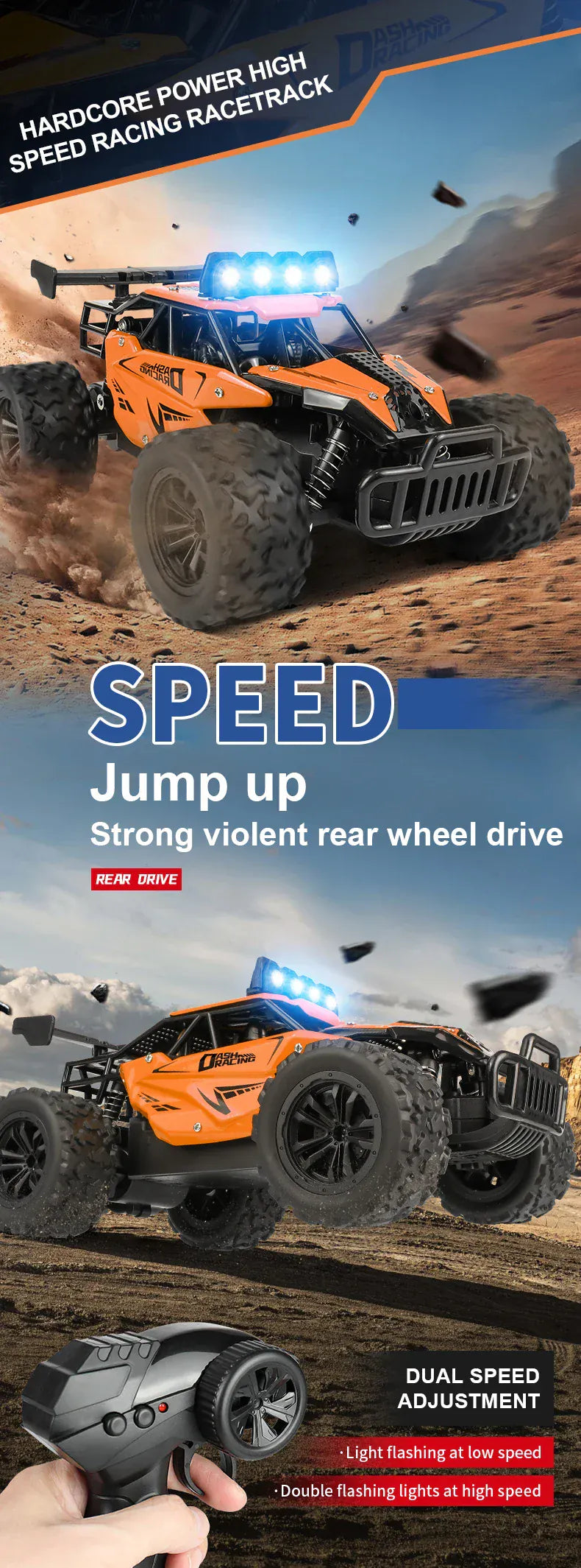 RC Alloy Car 1:16 Scale 2WD Off-Road Remote Control Car with LED Lights And 20KM/H High Speed For Kids Boys Girls Gifts Toys RC Alloy Car 1:16 Scale 2WD Off-Road Remote Control Car with LED Lights And 20KM/H High Speed For Kids Boys Girls Gifts Toys