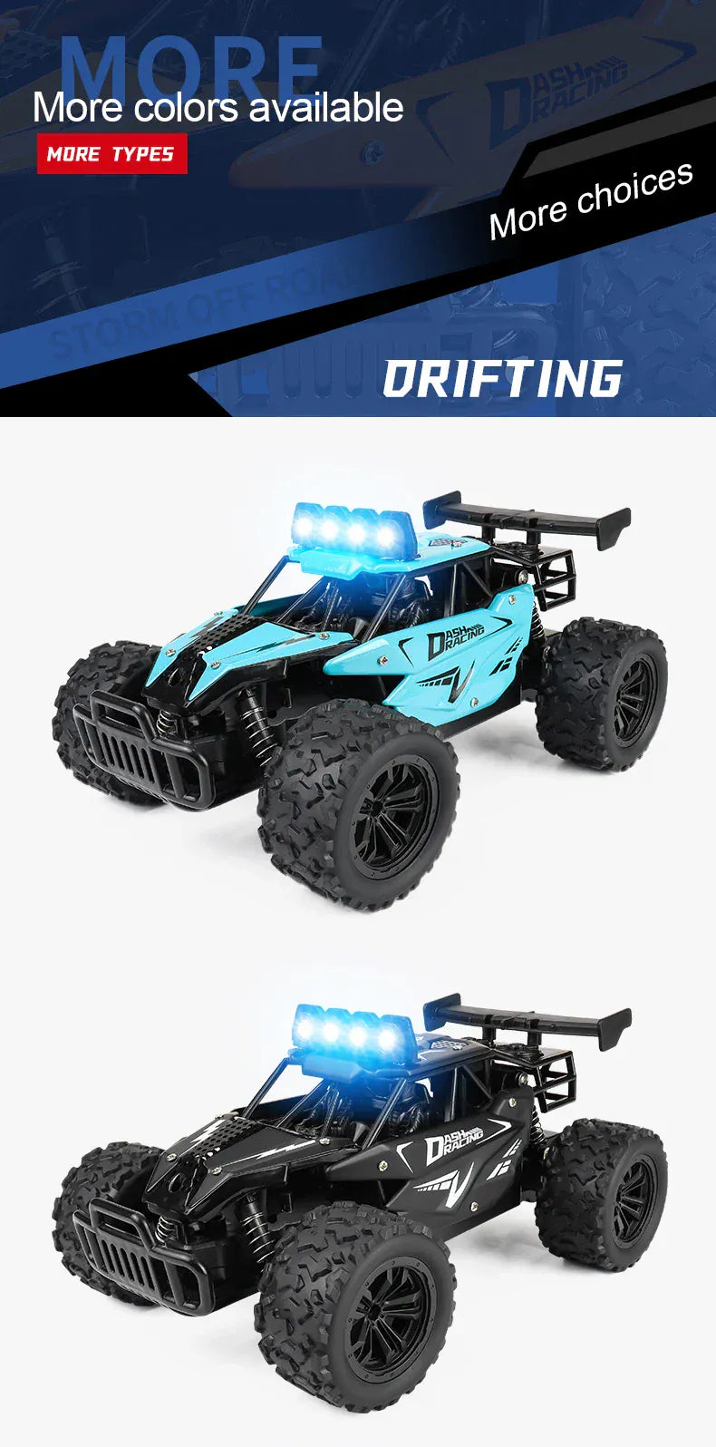 RC Alloy Car 1:16 Scale 2WD Off-Road Remote Control Car with LED Lights And 20KM/H High Speed For Kids Boys Girls Gifts Toys RC Alloy Car 1:16 Scale 2WD Off-Road Remote Control Car with LED Lights And 20KM/H High Speed For Kids Boys Girls Gifts Toys