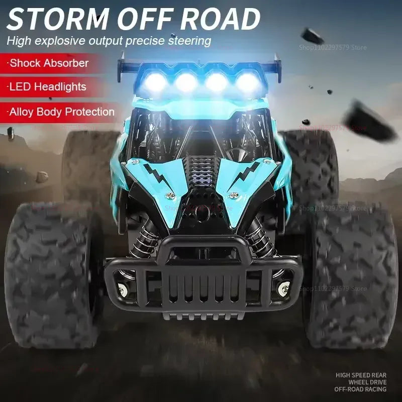 RC Alloy Car 1:16 Scale 2WD Off-Road Remote Control Car with LED Lights And 20KM/H High Speed For Kids Boys Girls Gifts Toys RC Alloy Car 1:16 Scale 2WD Off-Road Remote Control Car with LED Lights And 20KM/H High Speed For Kids Boys Girls Gifts Toys