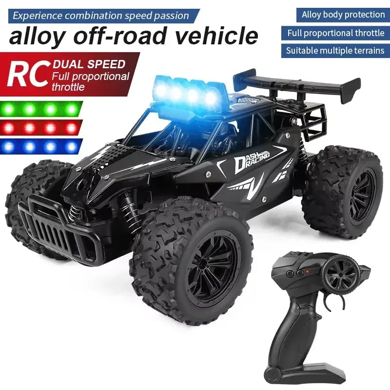 RC Alloy Car 1:16 Scale 2WD Off-Road Remote Control Car with LED Lights And 20KM/H High Speed For Kids Boys Girls Gifts Toys RC Alloy Car 1:16 Scale 2WD Off-Road Remote Control Car with LED Lights And 20KM/H High Speed For Kids Boys Girls Gifts Toys
