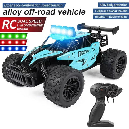 RC Alloy Car 1:16 Scale 2WD Off-Road Remote Control Car with LED Lights And 20KM/H High Speed For Kids Boys Girls Gifts Toys RC Alloy Car 1:16 Scale 2WD Off-Road Remote Control Car with LED Lights And 20KM/H High Speed For Kids Boys Girls Gifts Toys