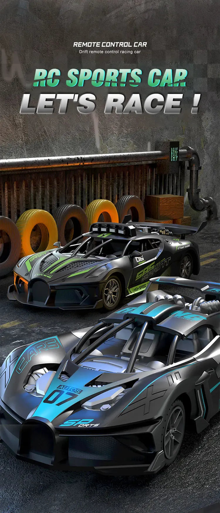 Rc Car 4Ch High-Speed Remote Control Drift Racing Car Electric Sportscar Toy Vehicle Model Toys for Boys Kids Birthday Gift Rc Car 4Ch High-Speed Remote Control Drift Racing Car Electric Sportscar Toy Vehicle Model Toys for Boys Kids Birthday Gift