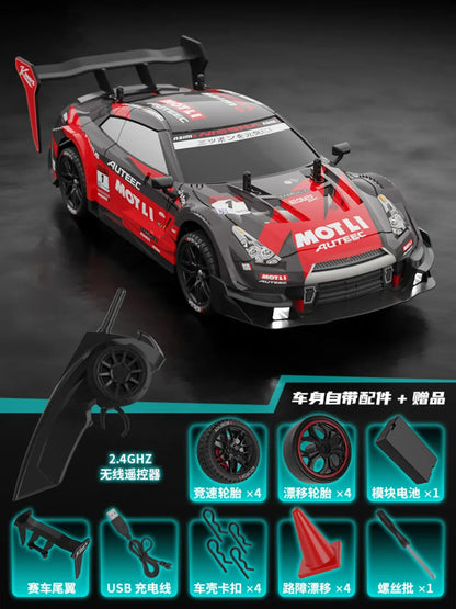 RC Car GTR 2.4G Drift Racing Car 4WD Off-Road Radio Remote Control Vehicle Electronic Hobby Toys For Kids RC Car GTR 2.4G Drift Racing Car 4WD Off-Road Radio Remote Control Vehicle Electronic Hobby Toys For Kids