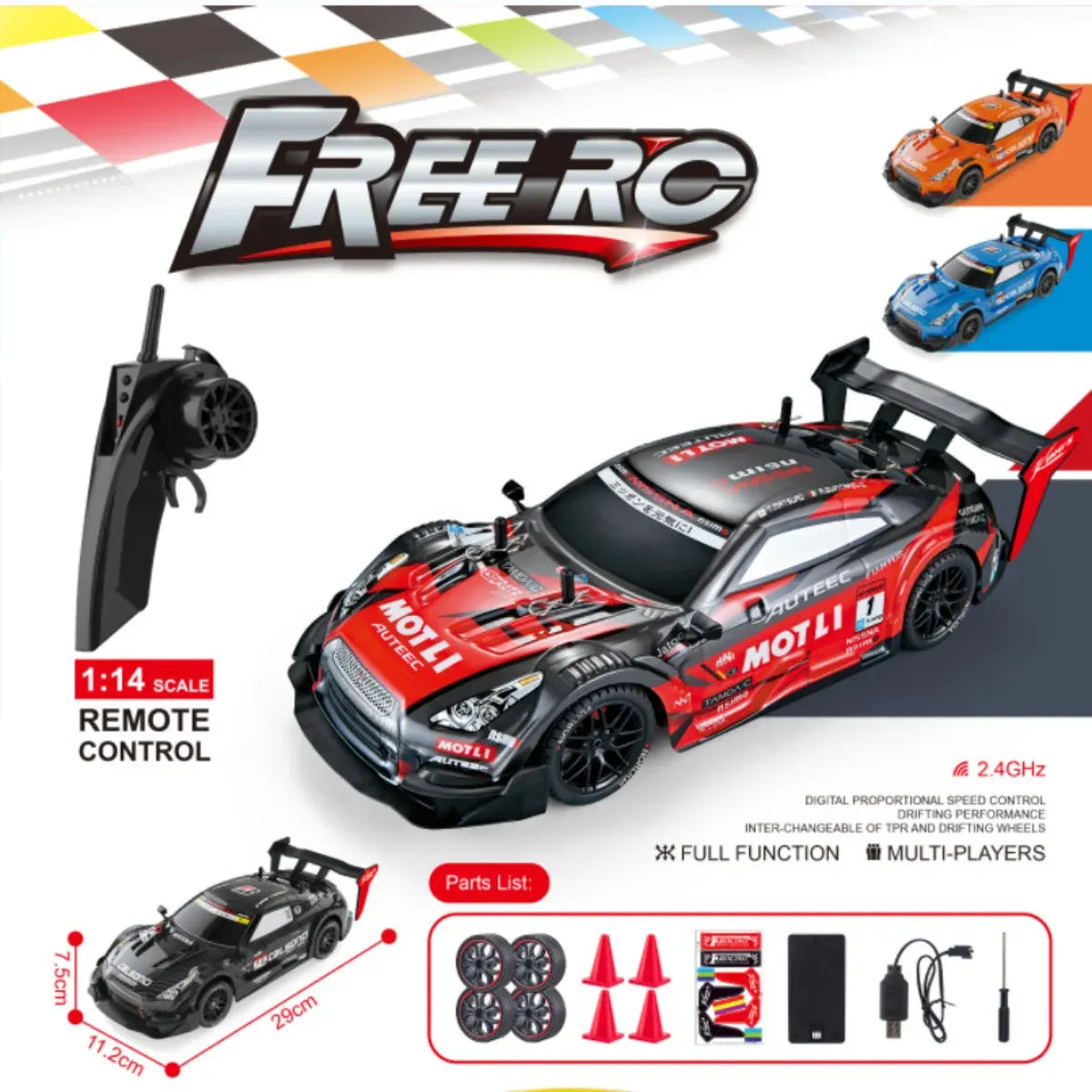 RC Car GTR 2.4G Drift Racing Car 4WD Off-Road Radio Remote Control Vehicle Electronic Hobby Toys For Kids RC Car GTR 2.4G Drift Racing Car 4WD Off-Road Radio Remote Control Vehicle Electronic Hobby Toys For Kids