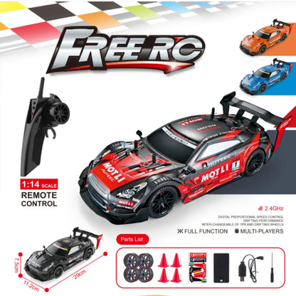 RC Car GTR 2.4G Drift Racing Car 4WD Off-Road Radio Remote Control Vehicle Electronic Hobby Toys For Kids RC Car GTR 2.4G Drift Racing Car 4WD Off-Road Radio Remote Control Vehicle Electronic Hobby Toys For Kids