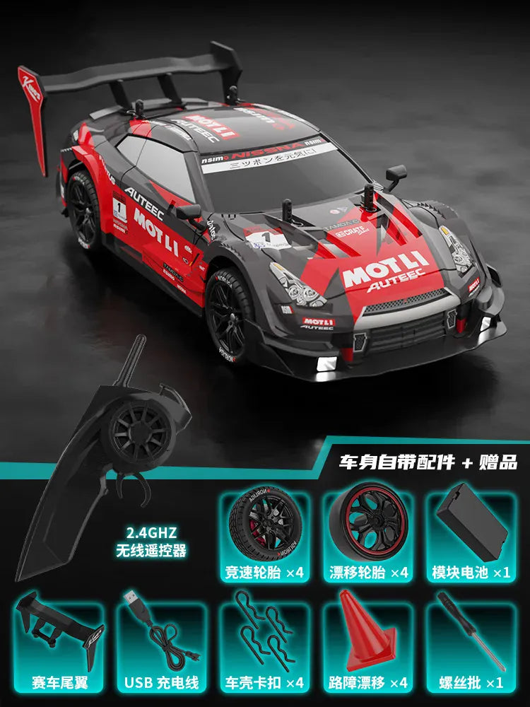 RC Car GTR 2.4G Drift Racing Car 4WD Off-Road Radio Remote Control Vehicle Electronic Hobby Toys For Kids RC Car GTR 2.4G Drift Racing Car 4WD Off-Road Radio Remote Control Vehicle Electronic Hobby Toys For Kids
