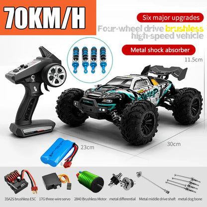 Rc Car Off Road 4x4 High Speed 70KM/H Remote Control Car with LED Headlight Brushless 4WD 1/16 Monster Truck Toys for Boys Gift Rc Car Off Road 4x4 High Speed 70KM/H Remote Control Car with LED Headlight Brushless 4WD 1/16 Monster Truck Toys for Boys Gift