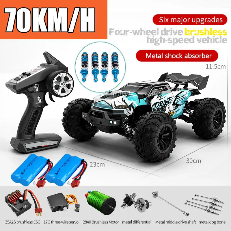 Rc Car Off Road 4x4 High Speed 70KM/H Remote Control Car with LED Headlight Brushless 4WD 1/16 Monster Truck Toys for Boys Gift Rc Car Off Road 4x4 High Speed 70KM/H Remote Control Car with LED Headlight Brushless 4WD 1/16 Monster Truck Toys for Boys Gift