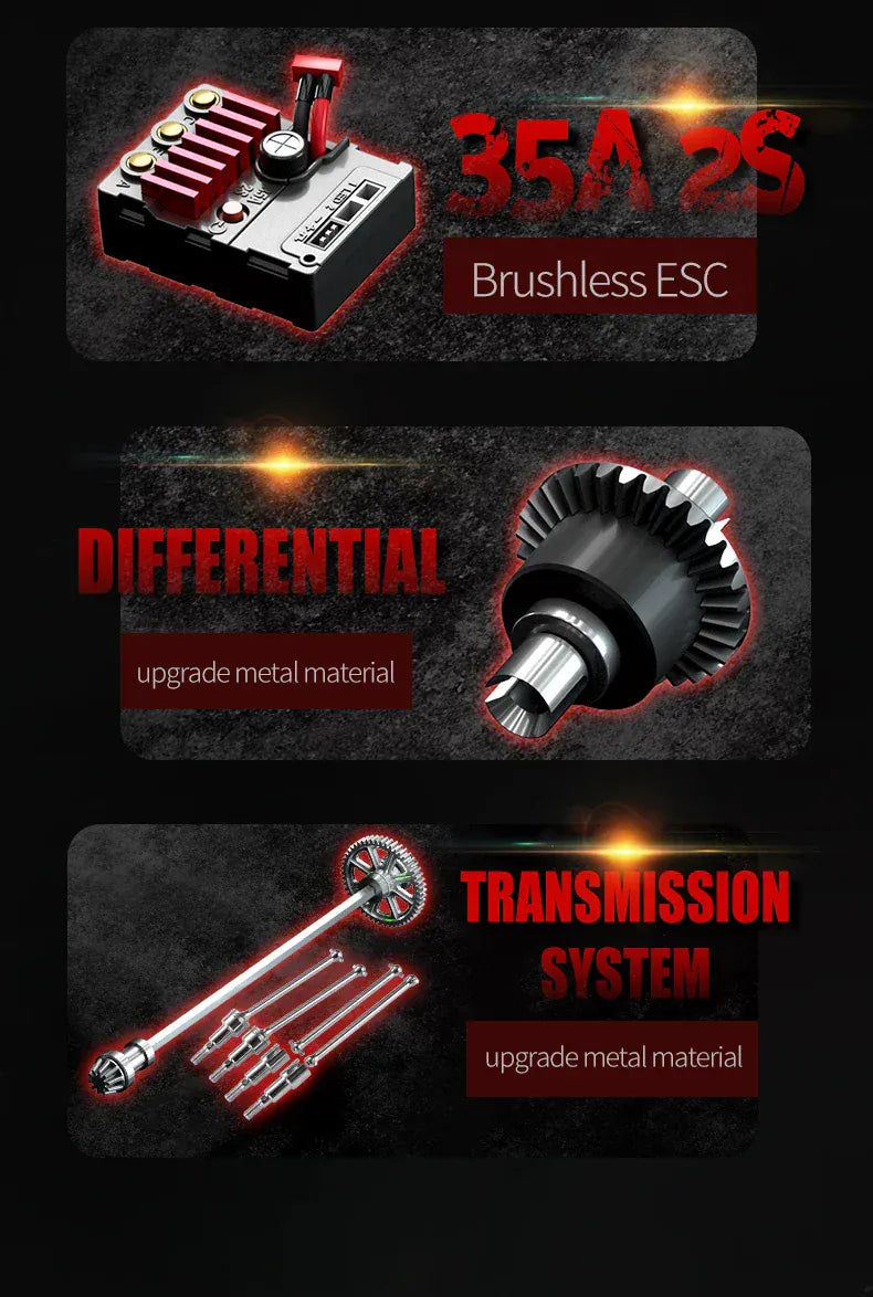 Rc Car Off Road 4x4 High Speed 70KM/H Remote Control Car with LED Headlight Brushless 4WD 1/16 Monster Truck Toys for Boys Gift Rc Car Off Road 4x4 High Speed 70KM/H Remote Control Car with LED Headlight Brushless 4WD 1/16 Monster Truck Toys for Boys Gift