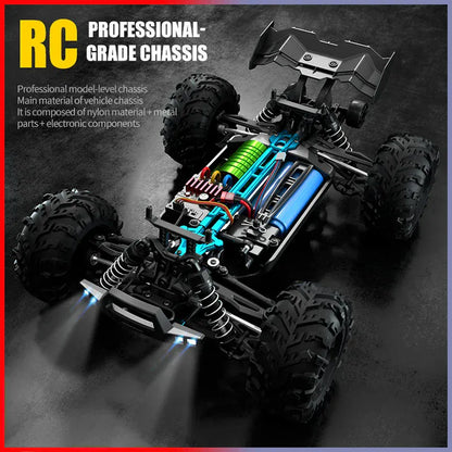 Rc Car Off Road 4x4 High Speed 70KM/H Remote Control Car with LED Headlight Brushless 4WD 1/16 Monster Truck Toys for Boys Gift Rc Car Off Road 4x4 High Speed 70KM/H Remote Control Car with LED Headlight Brushless 4WD 1/16 Monster Truck Toys for Boys Gift