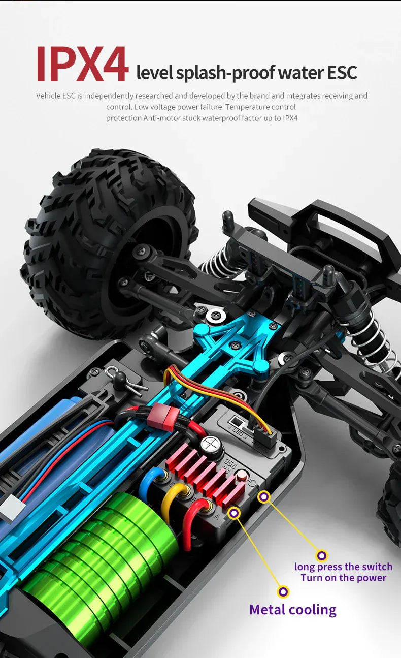 Rc Car Off Road 4x4 High Speed 70KM/H Remote Control Car with LED Headlight Brushless 4WD 1/16 Monster Truck Toys for Boys Gift Rc Car Off Road 4x4 High Speed 70KM/H Remote Control Car with LED Headlight Brushless 4WD 1/16 Monster Truck Toys for Boys Gift