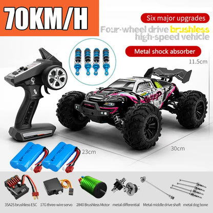 Rc Car Off Road 4x4 High Speed 70KM/H Remote Control Car with LED Headlight Brushless 4WD 1/16 Monster Truck Toys for Boys Gift Rc Car Off Road 4x4 High Speed 70KM/H Remote Control Car with LED Headlight Brushless 4WD 1/16 Monster Truck Toys for Boys Gift