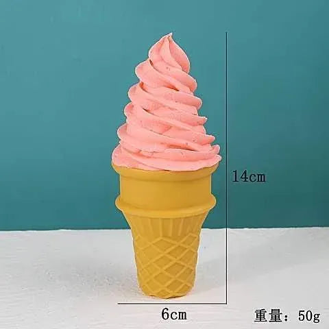 Realistic Ice Cream Cone Decor - Faux Food Display Prop Realistic Ice Cream Cone Decor - Faux Food Display Prop for Home & Business