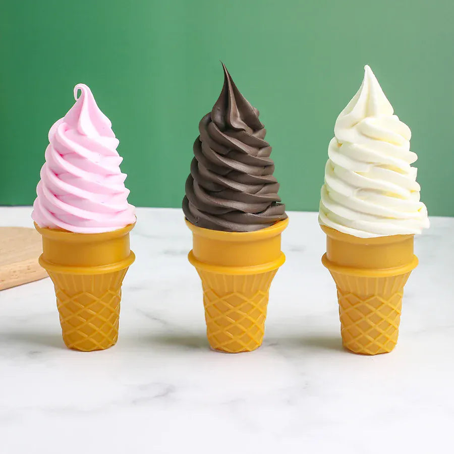 Realistic Ice Cream Cone Decor - Faux Food Display Prop Realistic Ice Cream Cone Decor - Faux Food Display Prop for Home & Business