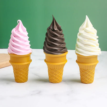 Realistic Ice Cream Cone Decor - Faux Food Display Prop Realistic Ice Cream Cone Decor - Faux Food Display Prop for Home & Business