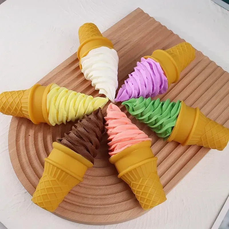 Realistic Ice Cream Cone Decor - Faux Food Display Prop Realistic Ice Cream Cone Decor - Faux Food Display Prop for Home & Business