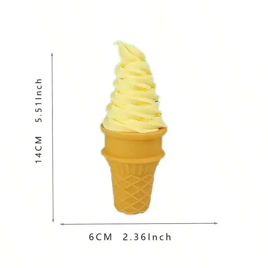 Realistic Ice Cream Cone Decor - Faux Food Display Prop Realistic Ice Cream Cone Decor - Faux Food Display Prop for Home & Business