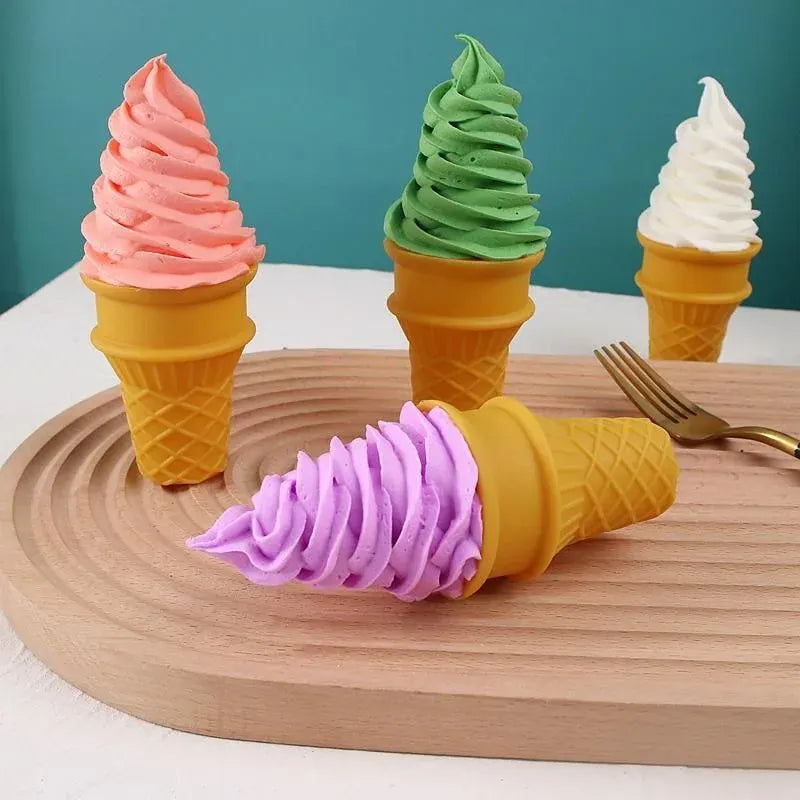 Realistic Ice Cream Cone Decor - Faux Food Display Prop Realistic Ice Cream Cone Decor - Faux Food Display Prop for Home & Business