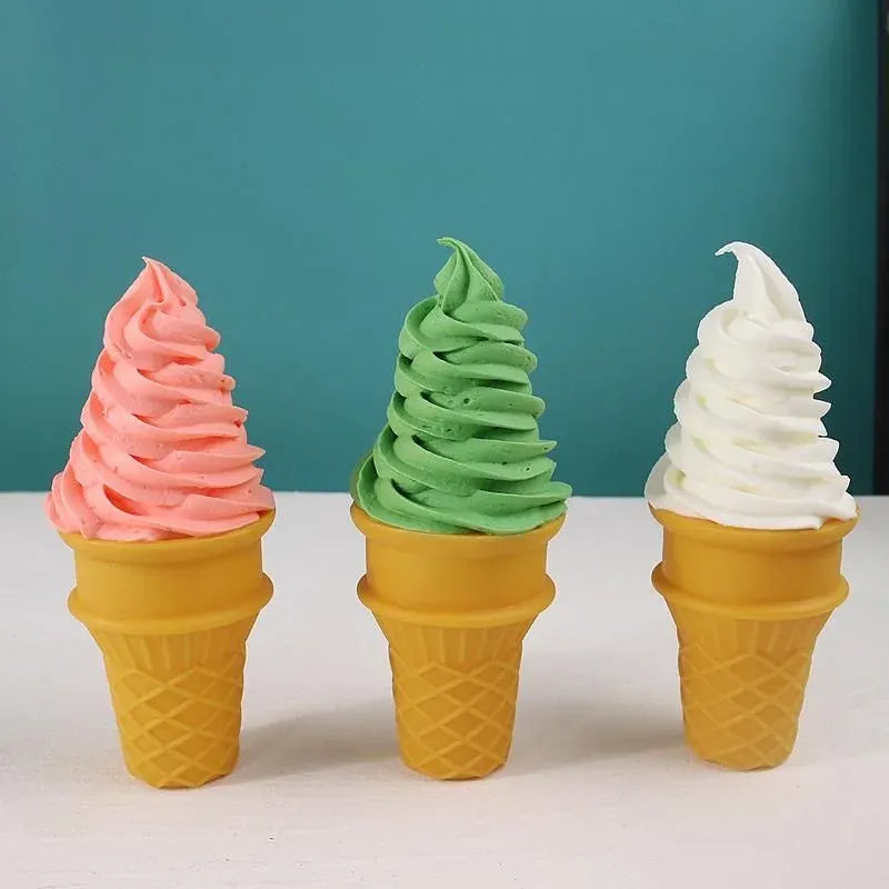 Realistic Ice Cream Cone Decor - Faux Food Display Prop Realistic Ice Cream Cone Decor - Faux Food Display Prop for Home & Business