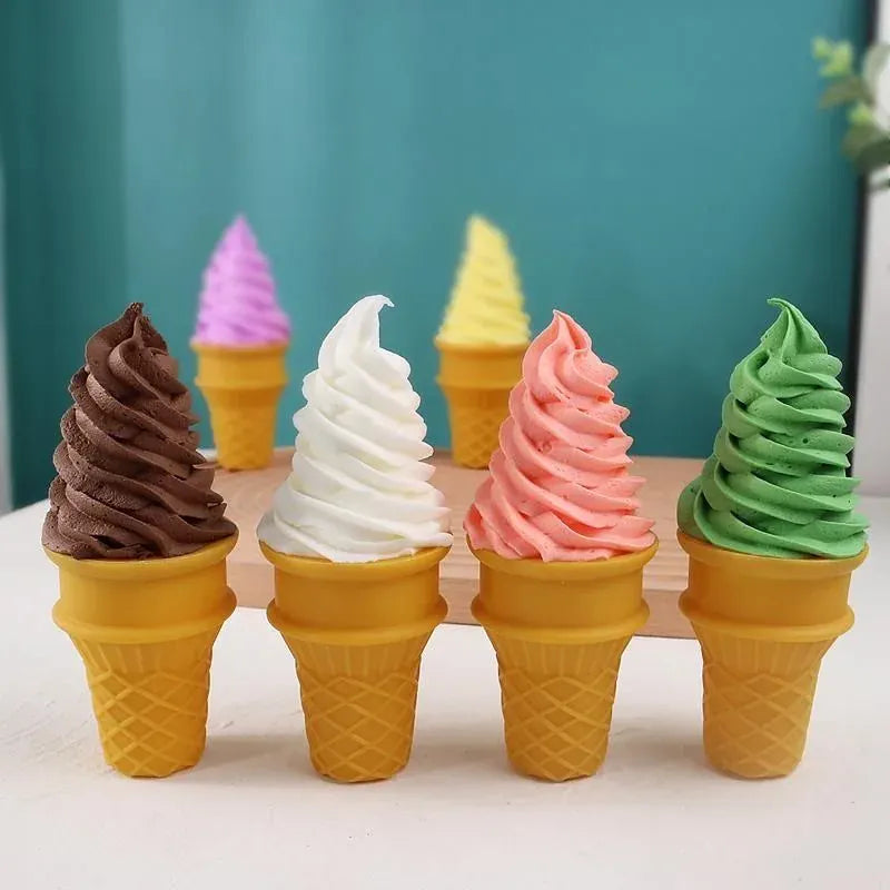 Realistic Ice Cream Cone Decor - Faux Food Display Prop Realistic Ice Cream Cone Decor - Faux Food Display Prop for Home & Business