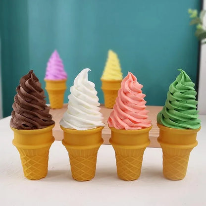 Realistic Ice Cream Cone Decor - Faux Food Display Prop Realistic Ice Cream Cone Decor - Faux Food Display Prop for Home & Business