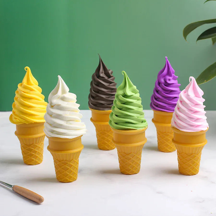 Realistic Ice Cream Cone Decor - Faux Food Display Prop Realistic Ice Cream Cone Decor - Faux Food Display Prop for Home & Business