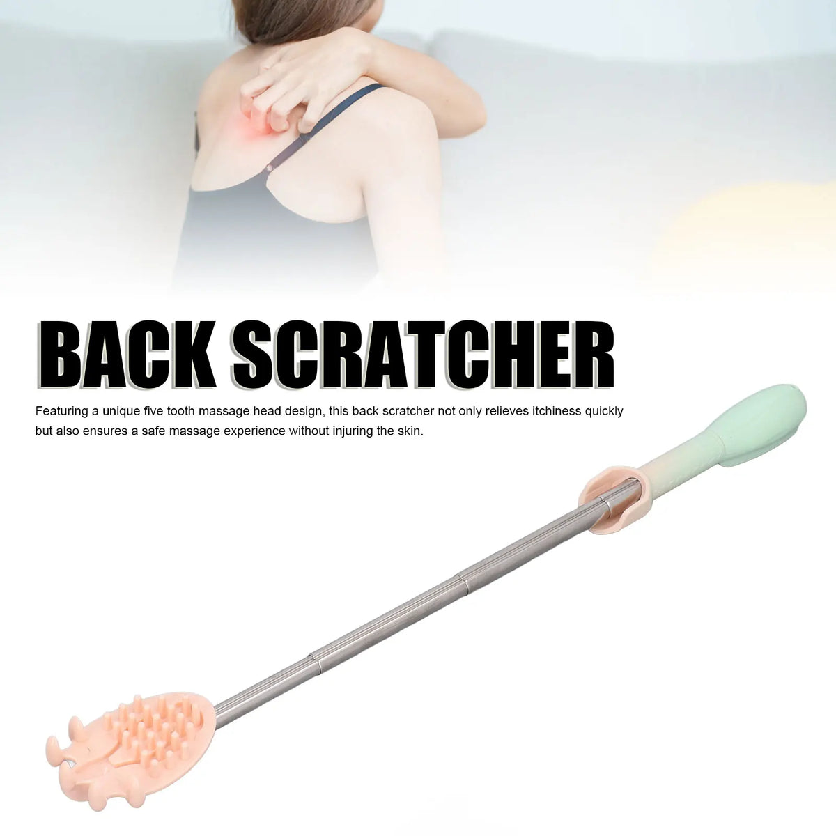 Rechargeable Electric Back Scratcher | Wahooly Rechargeable Electric Back Scratcher with Telescopic Reach