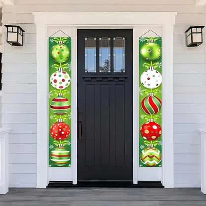 Red and green holiday decorations Red and green holiday decorations