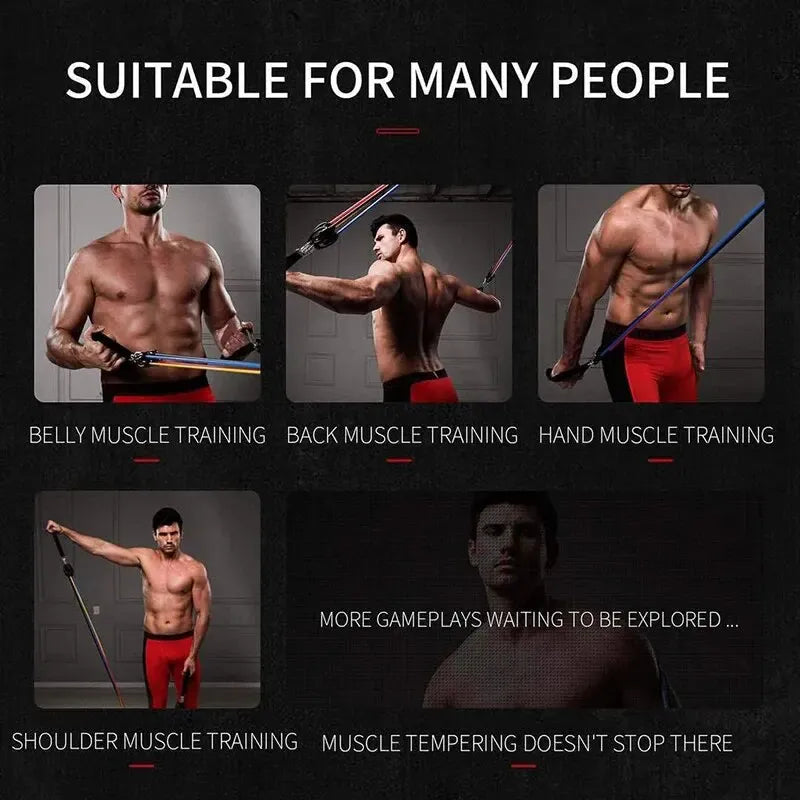 Resistance Bands With Handles for Men & Women – Home Workout | Wahooly Resistance Bands With Handles – Workout Bands for Men & Women (10–30LB)