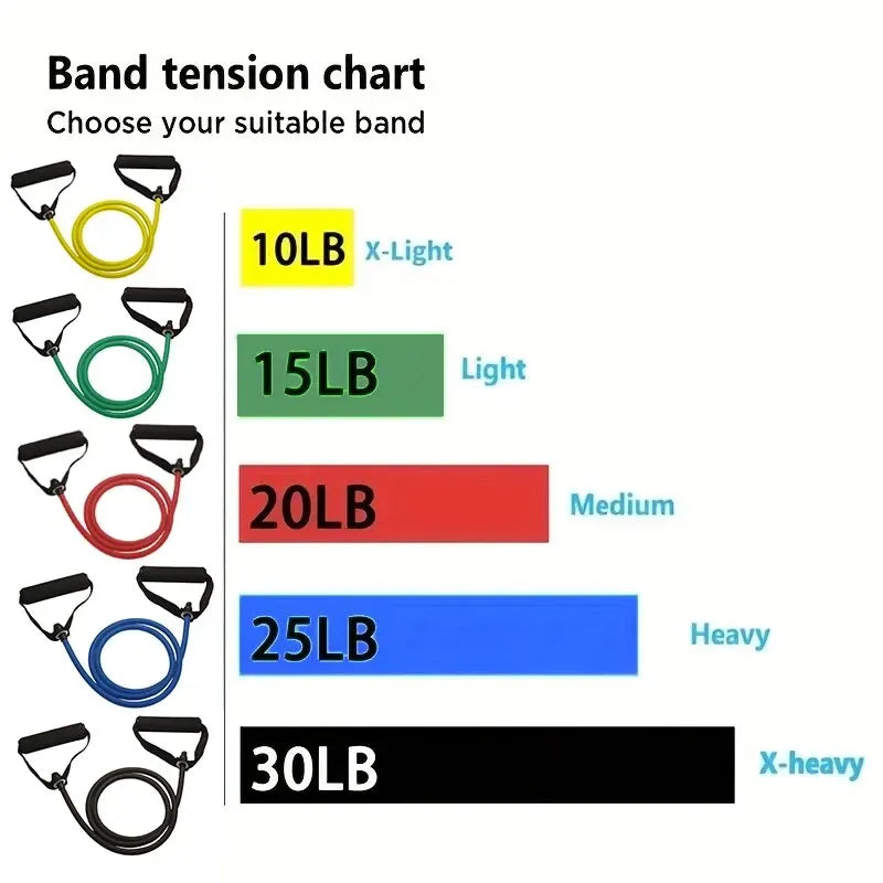 Resistance Bands With Handles for Men & Women – Home Workout | Wahooly Resistance Bands With Handles – Workout Bands for Men & Women (10–30LB)